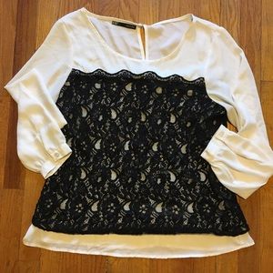 Lace overlay top